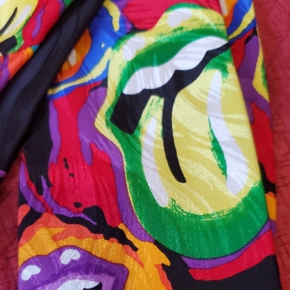 PAINTED TONGUES "Rare" Rolling STONES SILK TIE VINTAGE 1994 - Picture 7 of 8
